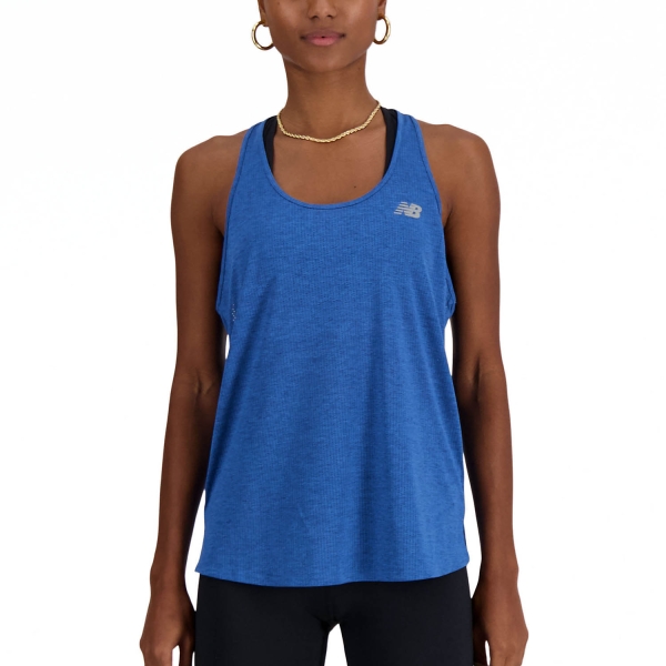 Women's Running Tank New Balance Athletics Tank  Blue Agate Heather WT41250BH2