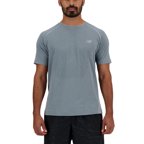 Camisetas Running Hombre New Balance Athletics Logo Camiseta  Athletic Grey MT41080AG