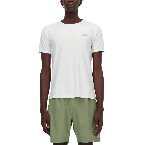Men's Running T-Shirt New Balance Athletics TShirt  Grey Matter MT41281GYM