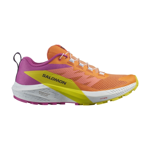 Zapatillas Trail Running Mujer Salomon Sense Ride 5  Bird Of Paradise/White/Sulphur Spring L47459000