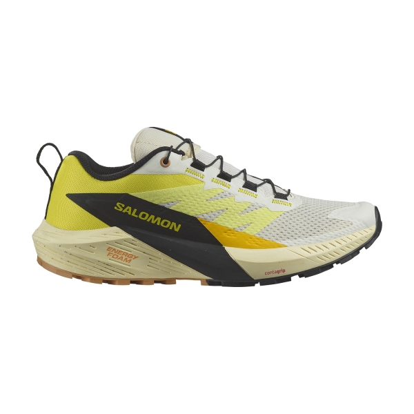Women's Trail Running Shoes Salomon Sense Ride 5  Vanilla Ice/Sulphur Spring/Black L47458800