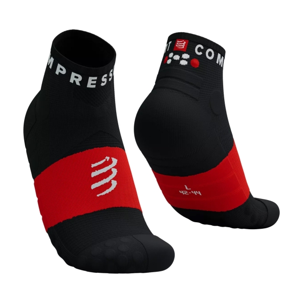 Running Socks Compressport Ultra Trail Low V2.0 Socks  Black/Red SLCU4429027