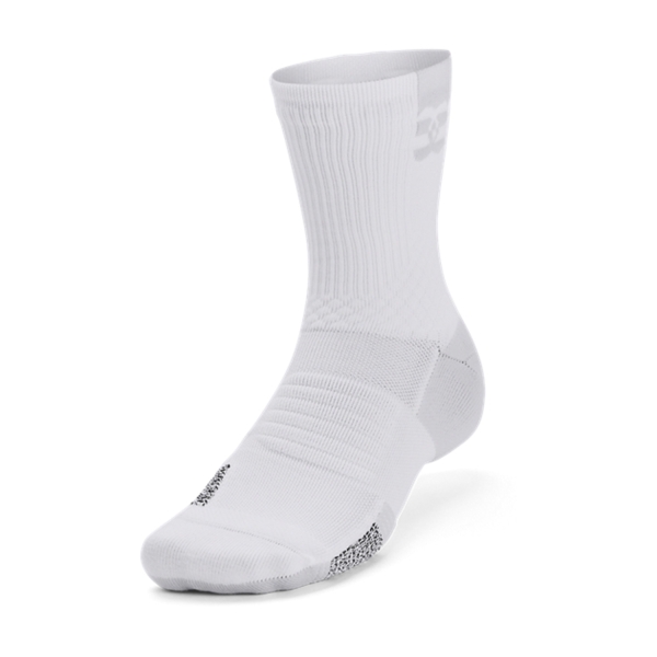 Calcetines Running Under Armour ArmourDry Playmaker Calcetines  White/Halo Gray 13762290100