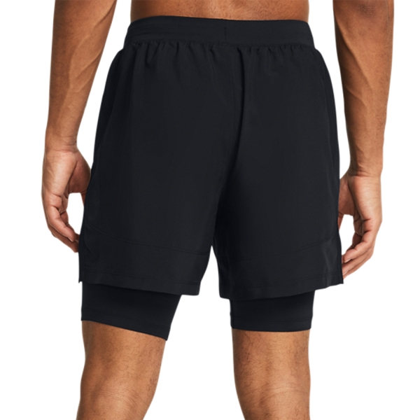 Under Armour Launch 2 in 1 5in Shorts - Black/Reflective