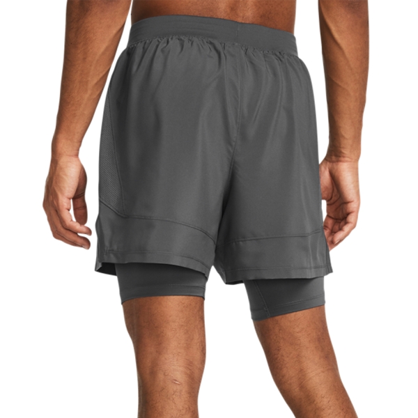 Under Armour Launch 5in 2 in 1 Shorts - Castlerock/Reflective