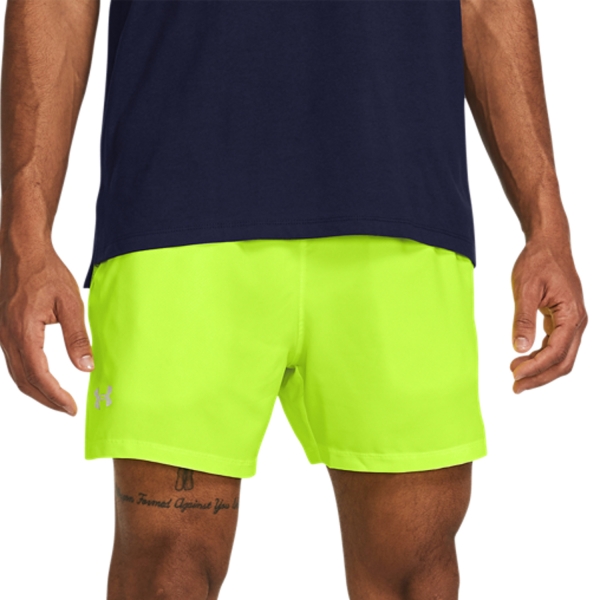 Men's Running Shorts Under Armour Launch 5in Shorts  High Vis Yellow/Reflective 13826170731
