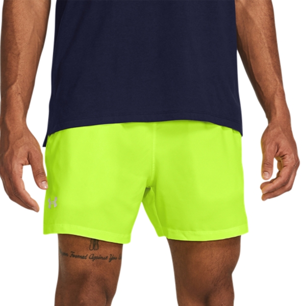 Pantaloncino Running Uomo Under Armour Launch 5in Pantaloncini  High Vis Yellow/Reflective 13826170731