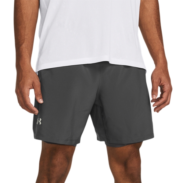 Pantalone cortos Running Hombre Under Armour Launch 7in 2 in 1 Shorts  Castlerock/Reflective 13826410025