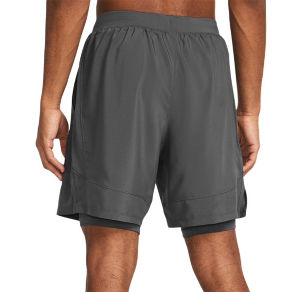 Under Armour Launch 7in 2 in 1 Shorts - Castlerock/Reflective