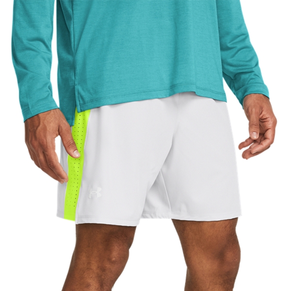 Men's Running Shorts Under Armour Launch Elite 7in Shorts  Halo Grey/High Vis Yellow/Reflective 13765080014
