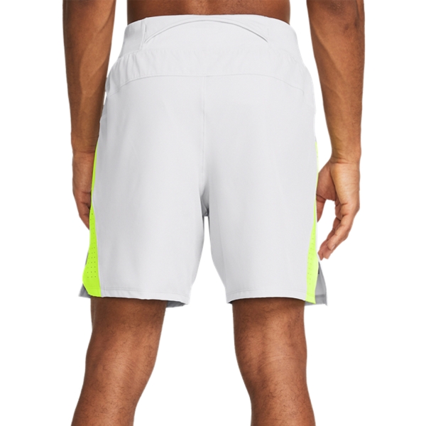 Under Armour Launch Elite 7in Shorts - Halo Grey/High Vis Yellow/Reflective