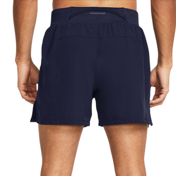 Under Armour Launch Elite 5in Shorts - Midnight Navy/Reflective