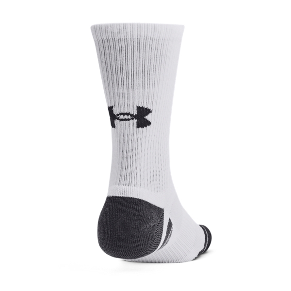 Under Armour Performance Tech Crew x 3 Socks - White/Reflective