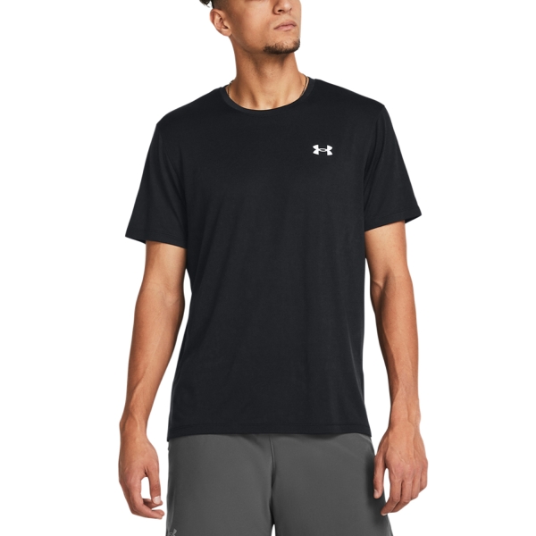 Men's Running T-Shirt Under Armour Streaker Splatter TShirt  Black/Reflective 13825860001