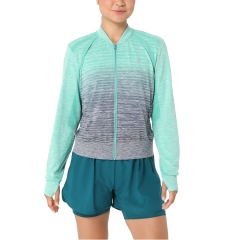 Asics Nagino Run Seamless Jacket - Aurora Green/Blue Expanse