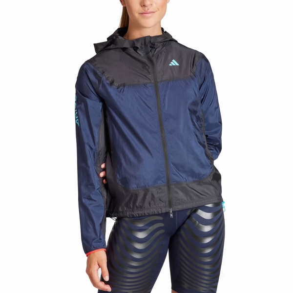 Women's Running Jacket adidas adizero Jacket  Black/Legend Ink IM4165