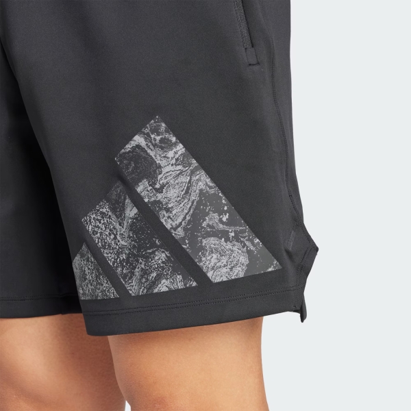 adidas Knit Logo 5in Pantaloncini - Black/White