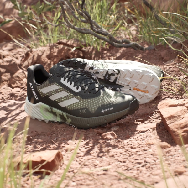 adidas Terrex Agravic Flow 2 GTX - Olive Strata/Wonder Silver/Green Spark