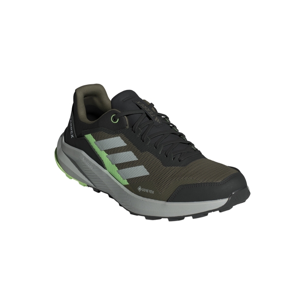 adidas Terrex Trailrider GTX - Olive Strata/Wonder Silver/Green Spark