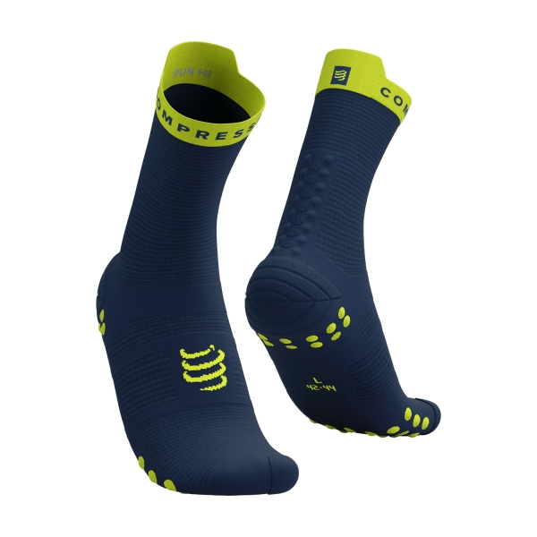 Running Socks Compressport Pro Racing V4.0 Socks  Blues/Green Sheen XU00046B5054