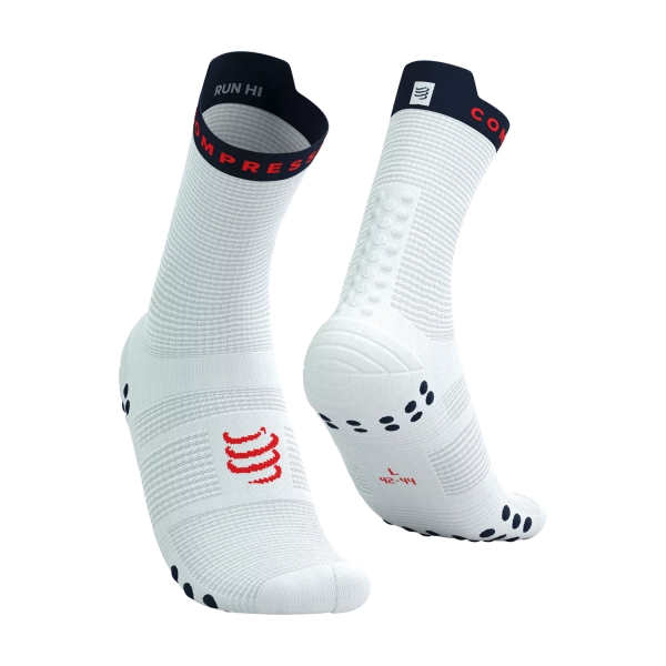 Running Socks Compressport Pro Racing V4.0 Socks  White/Blues XU00046B0035