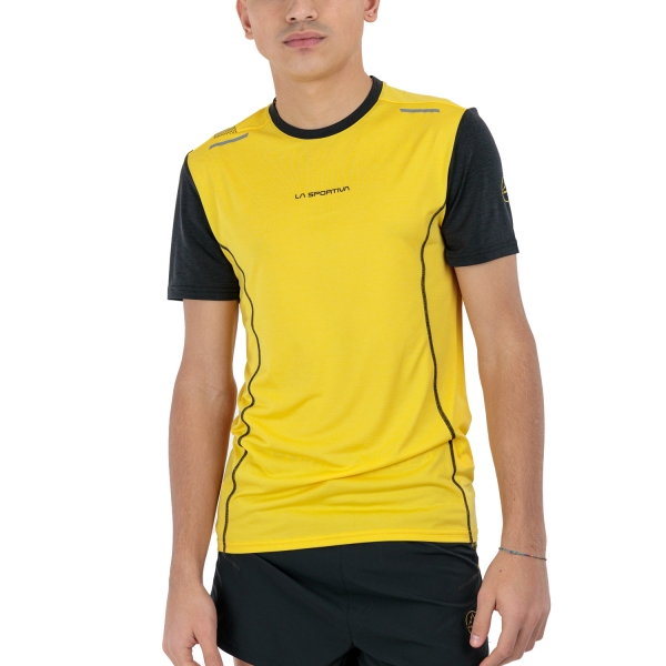 Camisetas Outdoor Hombre La Sportiva Tracer Camiseta  Yellow/Black P71100999