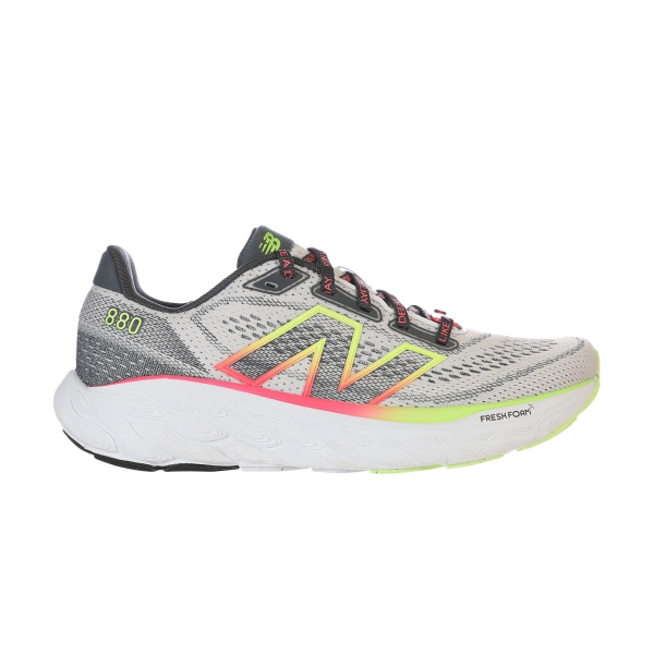 Women's Neutral Running Shoes New Balance Fresh Foam X 880v14 Deejay Ten  White/Lime W880D14