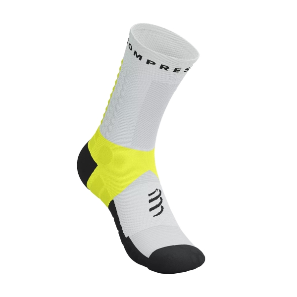 Compressport Ultra Trail V2.0 Calcetines - White/Safe Yellow