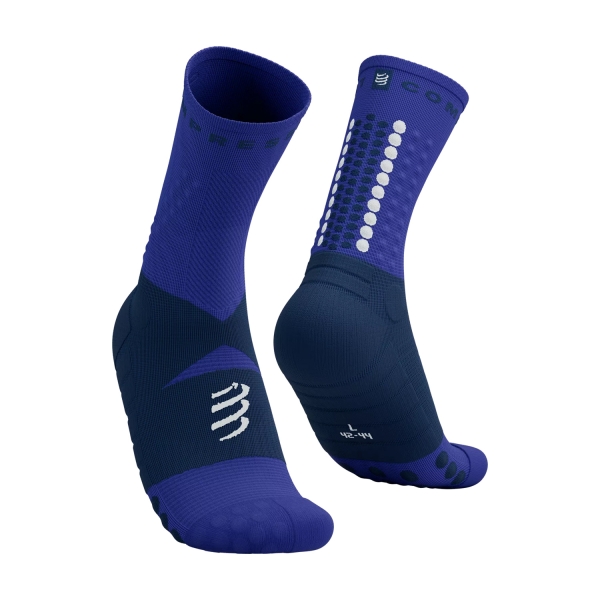 Running Socks Compressport Ultra Trail V2.0 Socks  Dazz Blue/Blues SQTU3555057