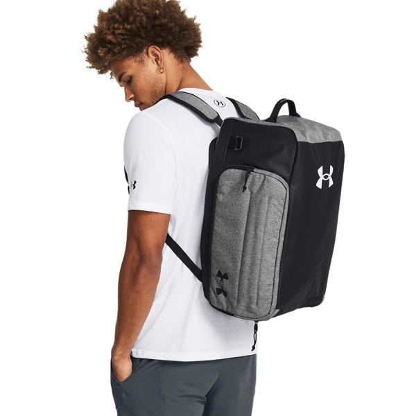 Under Armour Contain Duo Small Duffle - Castlerock Medium Heather/Black/White