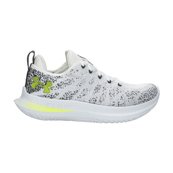 Zapatillas Running Performance Mujer Under Armour Flow Velociti Wind 3  White/Anthracite/High Vis Yellow 30261240104