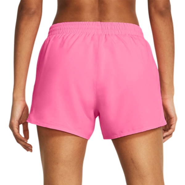 Under Armour Fly By 4in Pantaloncini - Fluo Pink/Reflective
