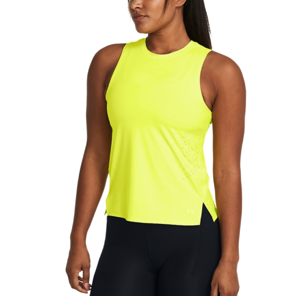 Top Running Mujer Under Armour ISOChill Laser Top  High Vis Yellow/Reflective 13833630731