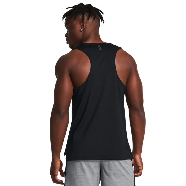 Under Armour Launch Elite Logo Tank - Black/Reflective