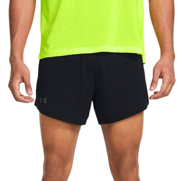 Men's Running Shorts Under Armour Launch Elite 5in Shorts  Black/Reflective 13826460001