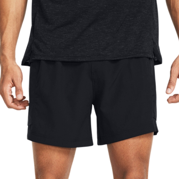 Men's Running Shorts Under Armour Launch Logo 5in Shorts  Black/Reflective 13832360001