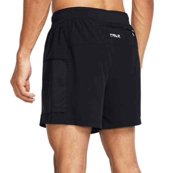 Under Armour Launch Logo 5in Shorts - Black/Reflective
