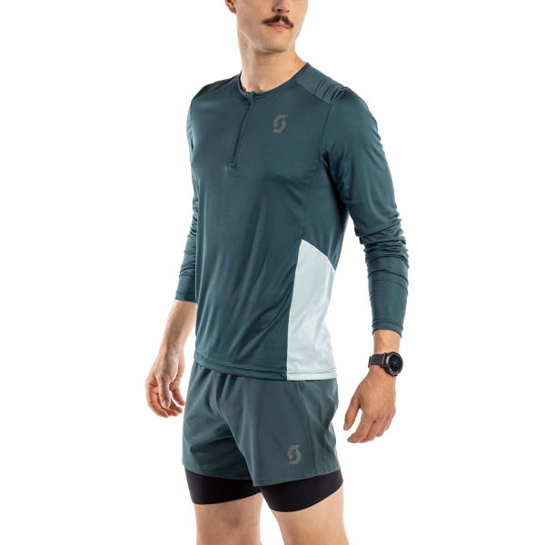 Men's Running Shirt Scott Endurance Shirt  Aruba Green/Mineral Green 4032137538