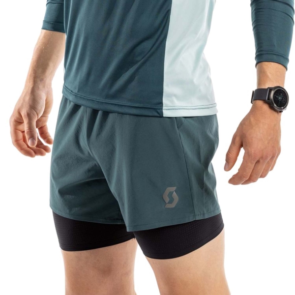 Pantalone cortos Running Hombre Scott Hybrid Endurance 4in Shorts  Aruba Green/Black 4032617332