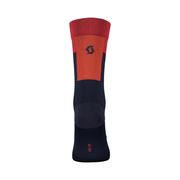 Scott Block Stripe Socks - Dark Blue/Wood Red