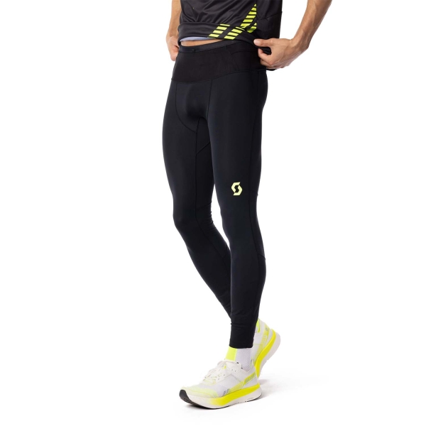 Men's Running Tights and Pants Scott RC Run Tights  Black/Yellow 4143731040