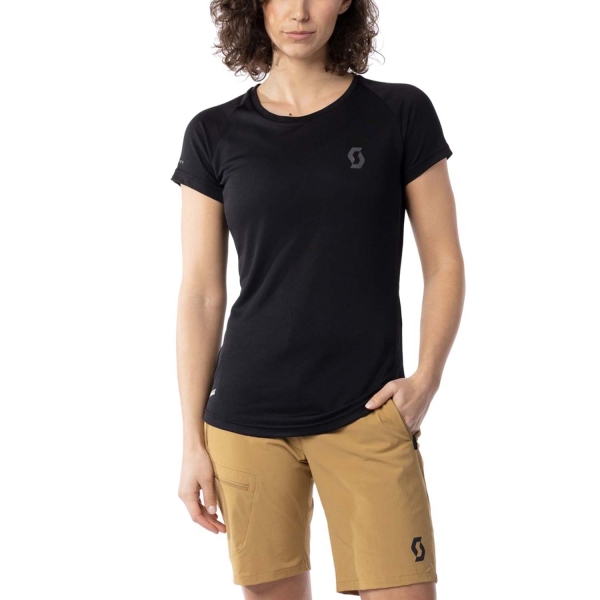 Women's Running T-Shirts Scott Defined Tech TShirt  Black 4144760001