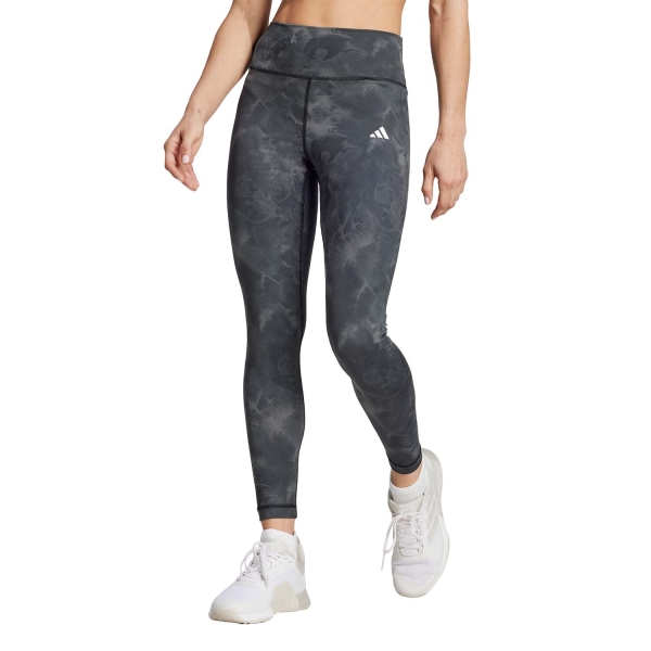 Pants y Tights Fitness y Training Mujer adidas AOP Flower Tights  Grey Five/Carbon IN4295