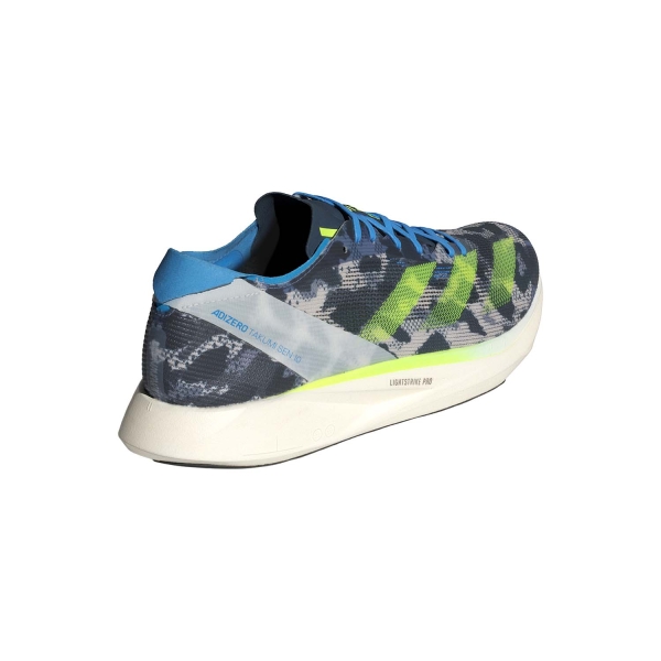 adidas adizero Takumi Sen 10 - Crystal White/Lucid Lemon/Blue Burst