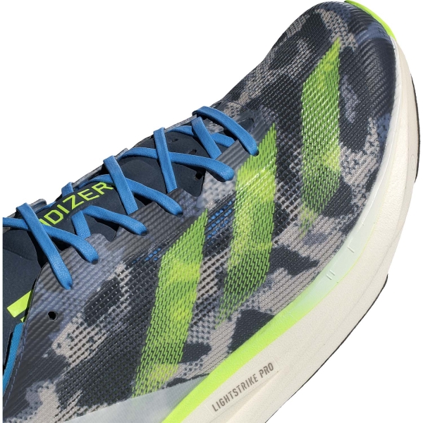 adidas adizero Takumi Sen 10 - Crystal White/Lucid Lemon/Blue Burst