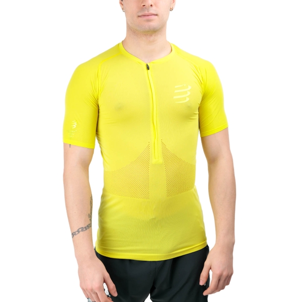 Men's Running T-Shirt Compressport Trail Pro TShirt  Green Sheen AM00003B6019