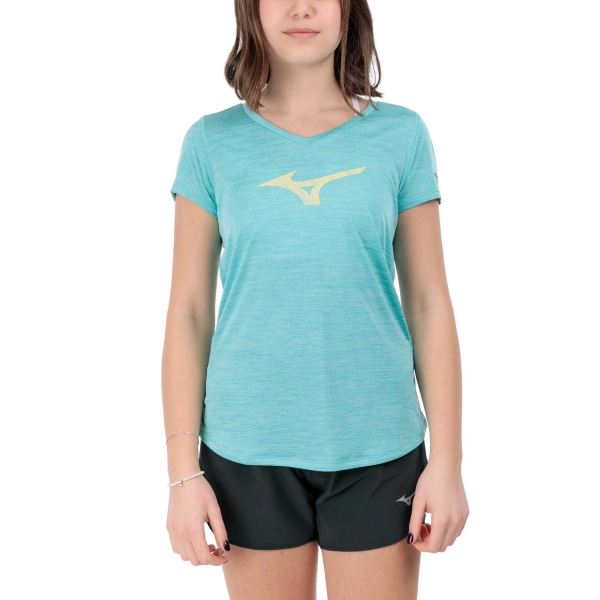 Women's Running T-Shirts Mizuno Impulse Core TShirt  Blue Turquoise J2GAB21329
