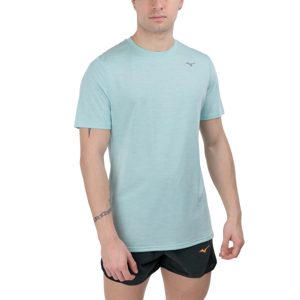 Men's Running T-Shirt Mizuno Impulse Core TShirt  Eggshell Blue J2GAA51922