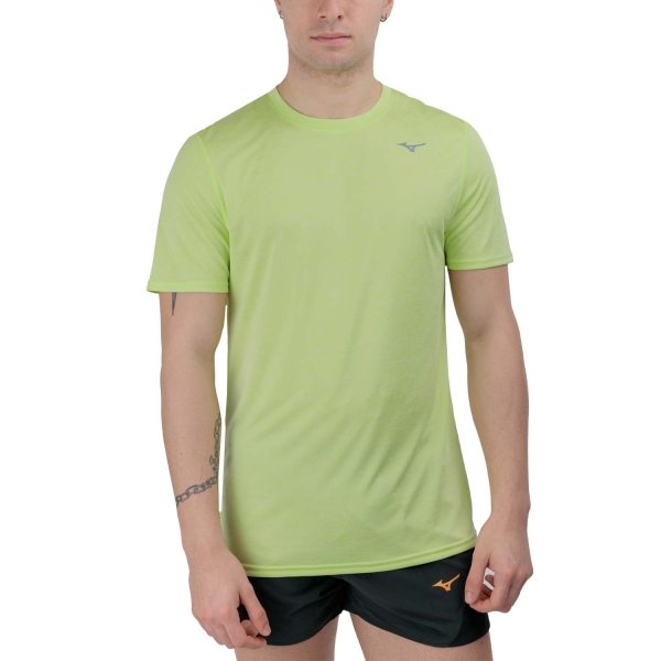 Camisetas Running Hombre Mizuno Impulse Core Camiseta  Lime J2GAA51942