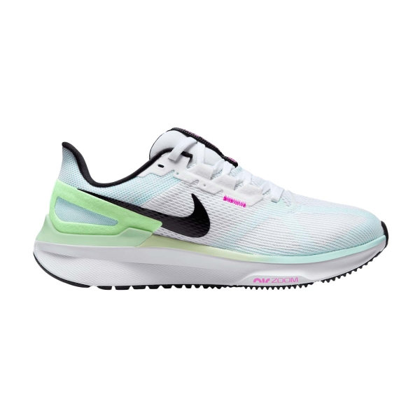 Woman's Structured Running Shoes Nike Air Zoom Structure 25  White/Black/Glacier Blue/Vapor Green DJ7884105